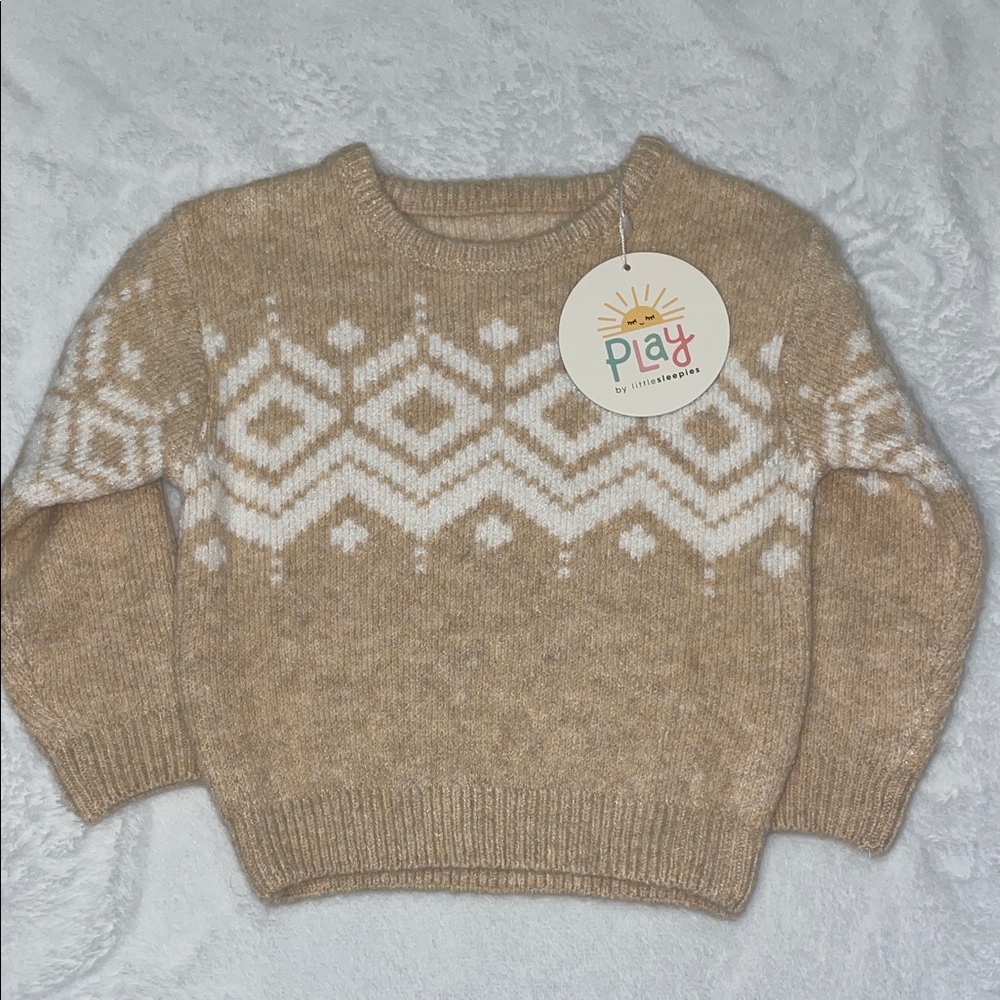 Little Sleepies Neutral Fair Isle Sweater